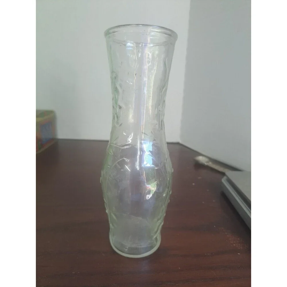 Vintage Good Seasons Salad Dressing Cruet Glass With Embossed Leaves And Vines